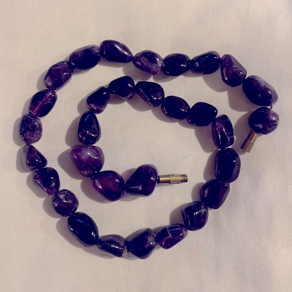 Purple stone necklace